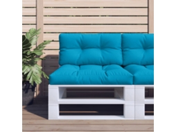 Vidaxl Almofadão Para Sofá De Paletes 70x40x12 Cm Tecido Azul-claro