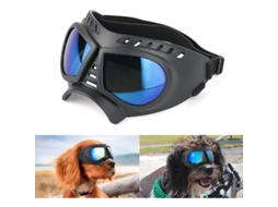Óculos Para Cães Proteção Ocular Anti-uv Antivento Ajustáveis Com Estojo Para Atividades Ao Ar Livre