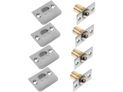 Conjunto De 4 Placas Batente Esfera Ajustáveis Em Aço Inoxidável Substituição Ferragens Portas Armário