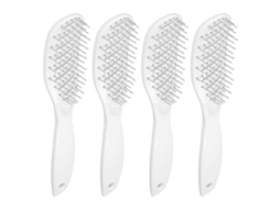 2026 4pcs Cepillo de Pelo 9 Filas Masaje de Cuero Cabelludo Resistente Al Calor Desenredante para Hombres Blanco