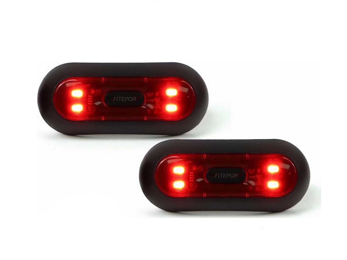 Luzes Para Capacete De Motocicleta - Pacote Com 2, Carregável Por Usb (preto)