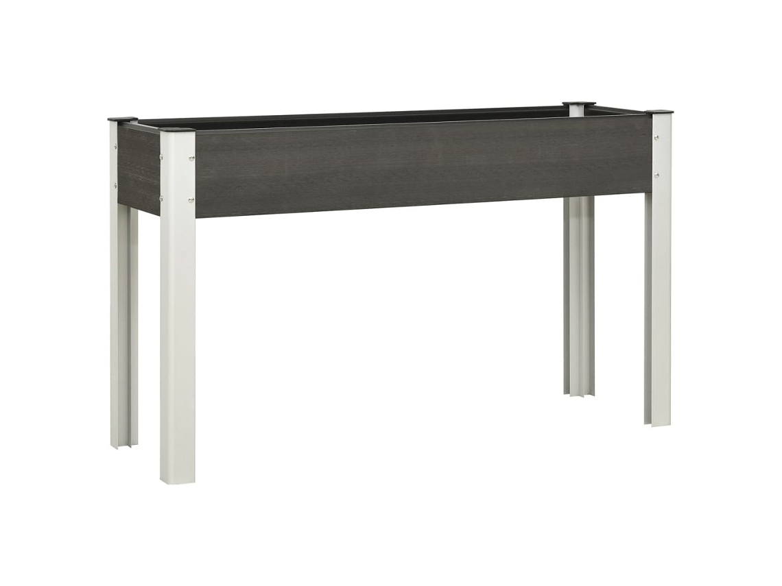 Vidaxl Canteiro De Jardim Elevado 120x40x75 Cm Wpc Cinzento
