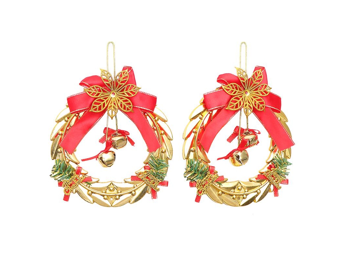 2 Peças de Sino de Vento de Natal ALLINLESS