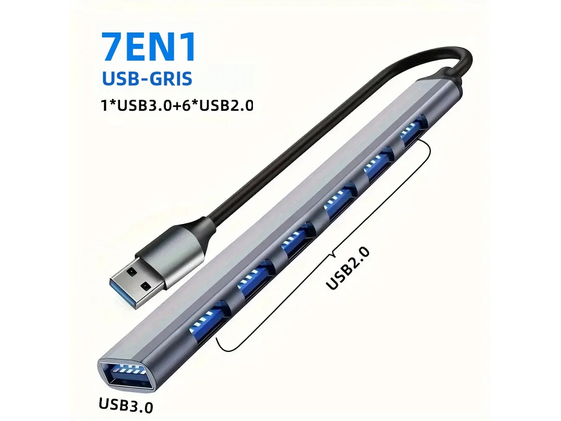 Hub Usb 3 Em 1 (7 Em 1), Divisor Compatível Com Usb-c Para Hdmi