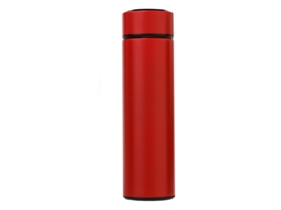 (vermelho) Garrafa De Água Inteligente Em Aço Inoxidável Com Visor De Temperatura, À Prova De Vazamentos,