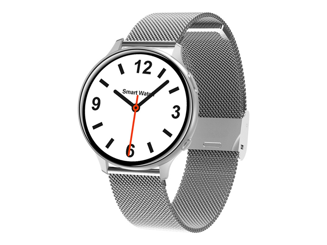 Smart Watch SHAH ARPAN Mc66 Bluetooth Call Health Monitor Aço Prateado