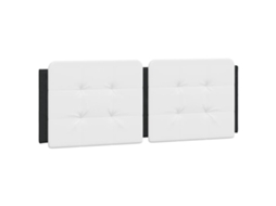 Almofadão de Cabeceira Zadar 137 Cm Couro Artificial Branco e Preto MAISON EXCLUSIVE