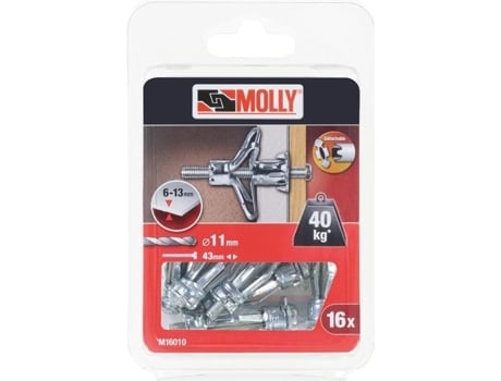 Conjunto De 16 Cavilhas 5x36 Mm Parafusos Molly