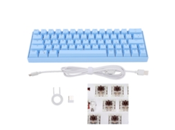 2026 teclado Mecânico de 64 Teclas com Chave Azul