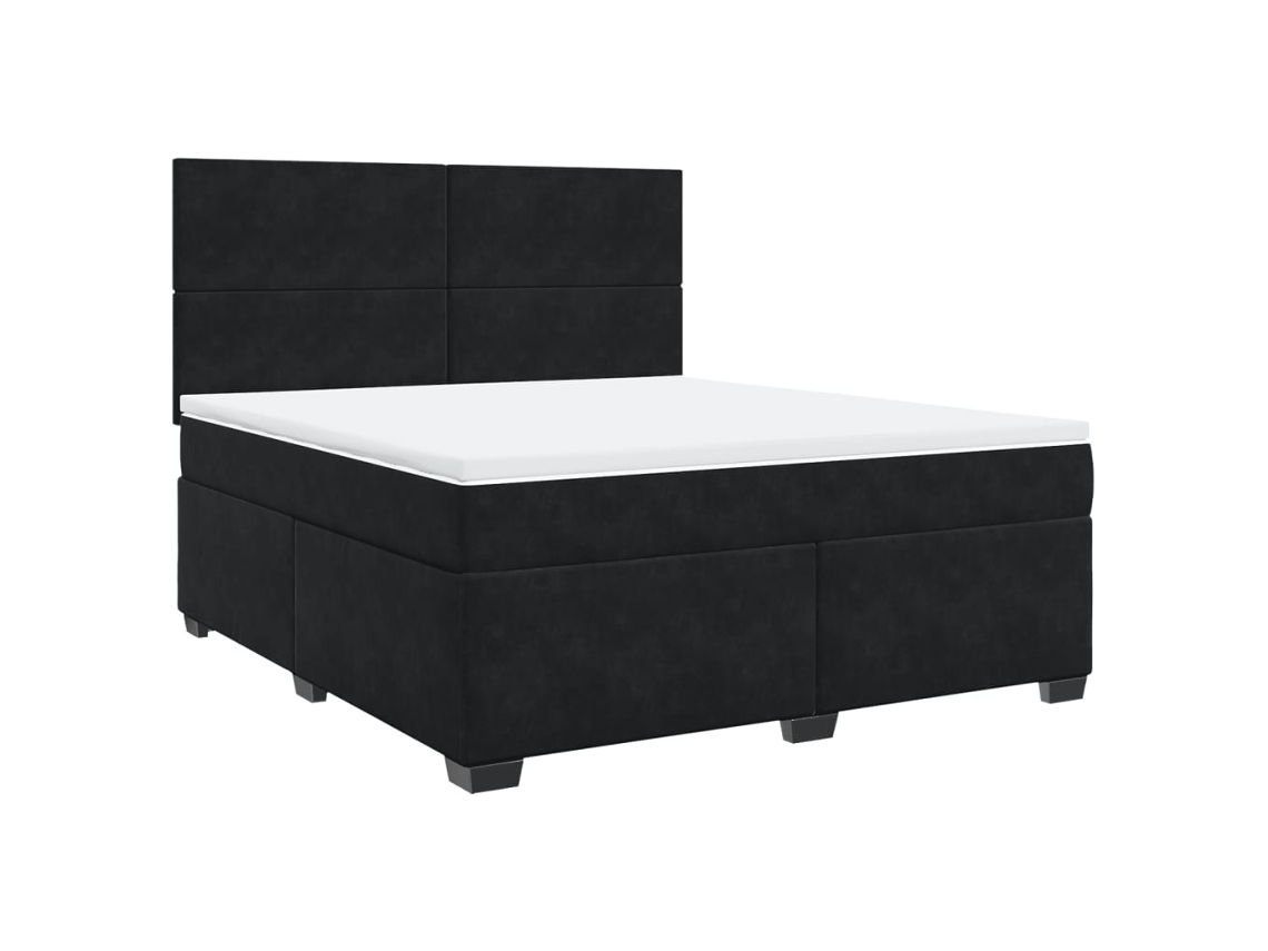 Box Spring Bed, Box Spring Beds Vidaxl Preto Veludo (180 X 200 Cm)