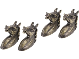 Nuobesty Conjunto De 4-puxadores Decorativos Em Formato Cabeça Cavalo Para Portas, Guarda Roupas E Gavetas Enfeites Para
