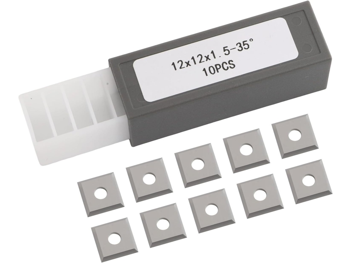 Pastilhas De Metal Duro Para Torno Madeira, 10 Lâminas Quadradas