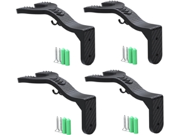 Conjunto De 4 Suportes Parede 2em 1em Abs Para Capacete, Ideais Para Guardar Capacetes E Chaves Organizador De Parede