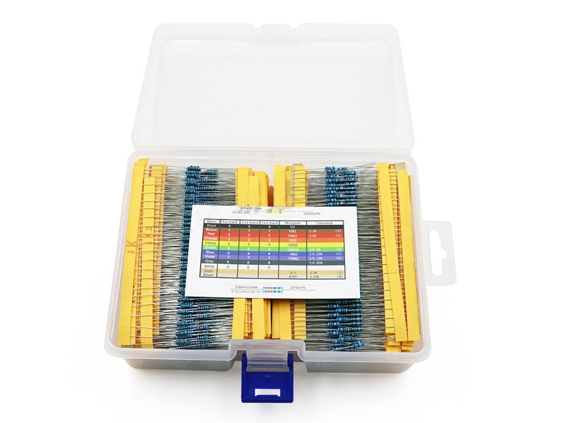 Kit De Resistores Laxiscreed 1% De Precisão E 1/4w Para Projetos Eletrónicos