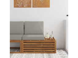 Vidaxl Sofá De Canto Externo Com Almofada Natural 91 X 63 X 73 Cm