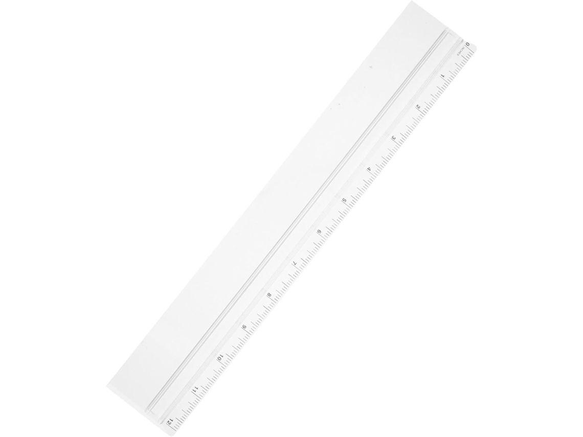 Régua de aumento transparente Sewacc, régua Reta, escala de medição prática para matemática, design para mesa.