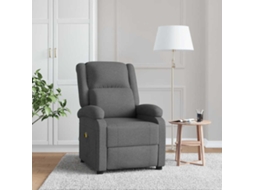 Vidaxl Poltrona De Massagens Tecido Cinzento-escuro