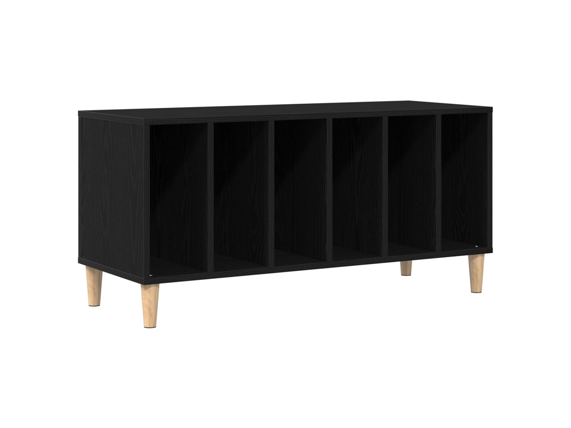 Conjunto 1 Armário Para Discos De Vinil Vidaxl Preto Derivados De Madeira (100 X 38 X 48 Cm)