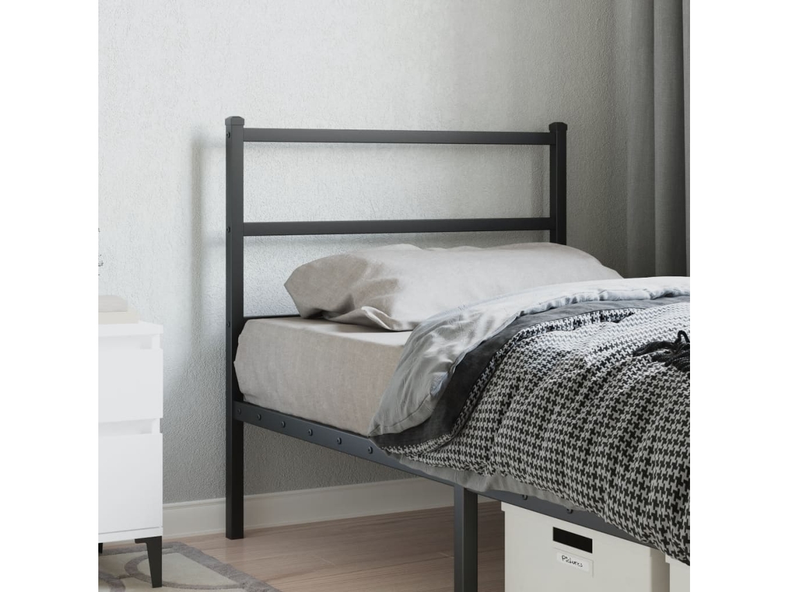 Cabecero de metal negro de 90 cm