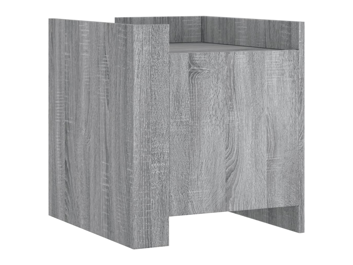 Mesa de Cabeceira MAISON EXCLUSIVE Derivados Madeira Cinzento Sonoma (45x50x50 cm)