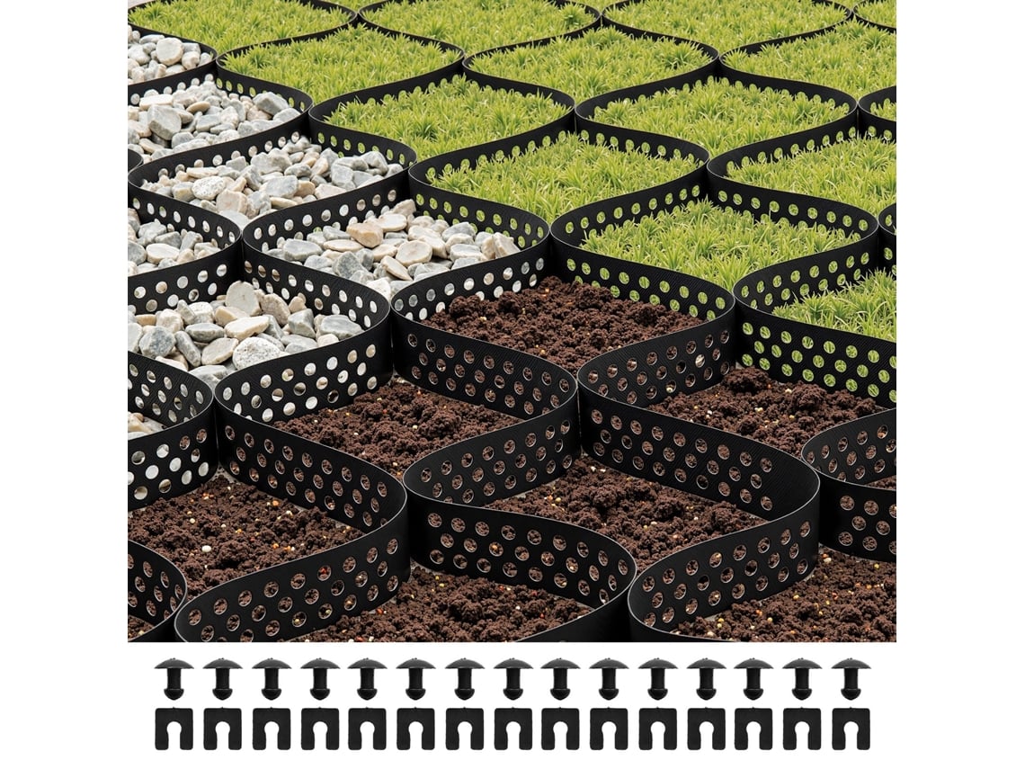 Grade De Solo De Cascalho Profundo Vevor 5 Cm 1000x300 Cm Para Jardim