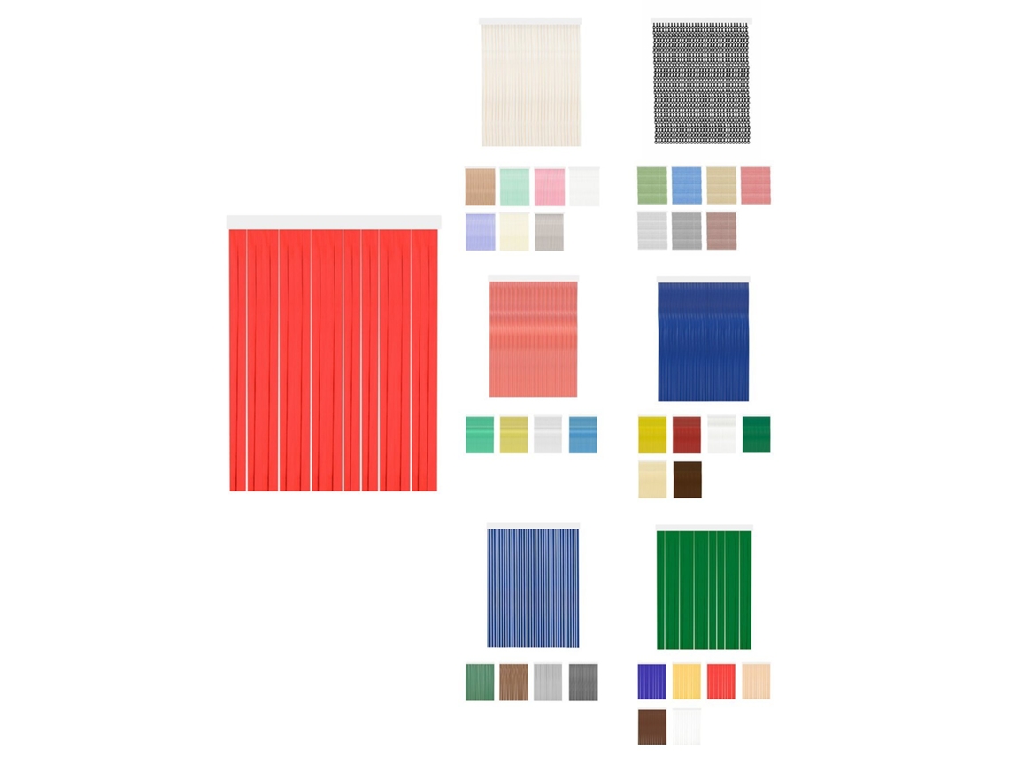 Cortinas De Exterior Impermeables – Cortinas Antimoscas Para Terrazas Y Porche Diana - Rojo 140 X 240 Cm