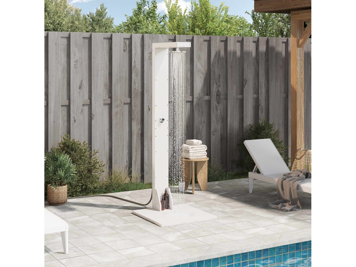 Vidaxl Chuveiro Externo 210 Cm Branco