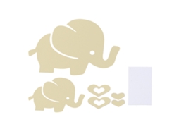 Adesivo de Parede de Espelho Elefante Cartoon LAXISCREED