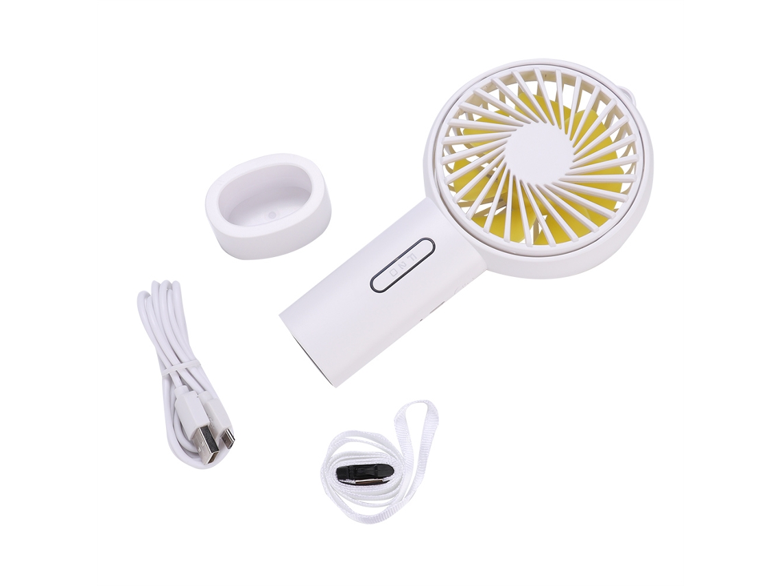 Ventilador Mini Portátil Usb Recarregável Branco para Escritório