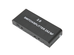 Splitter HDMI 2.0 EOOCOO com 2 entradas e 2 saídas, distribuição de sinal 4k 60hz