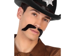 Bigode DISFRAZZES Preto De Cowboy