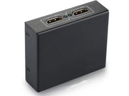 Divisor Mini Hdmi 2 Portas Divisor 1x2 Com 1 Entrada 2 Saídas Amplificador De Alta Velocidade Hd 1080p E Suporte Total 3d Bestvite (preto)