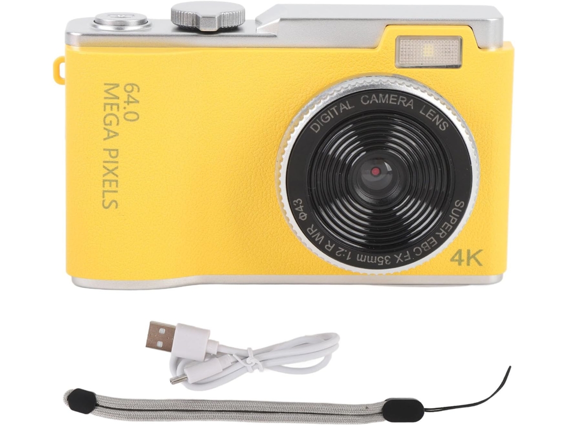 Câmera Digital 4k de 64 Mp, Tela de 2,4 Polegadas, Zoom de 16x, Ccd Recarregável. SFUSHOS