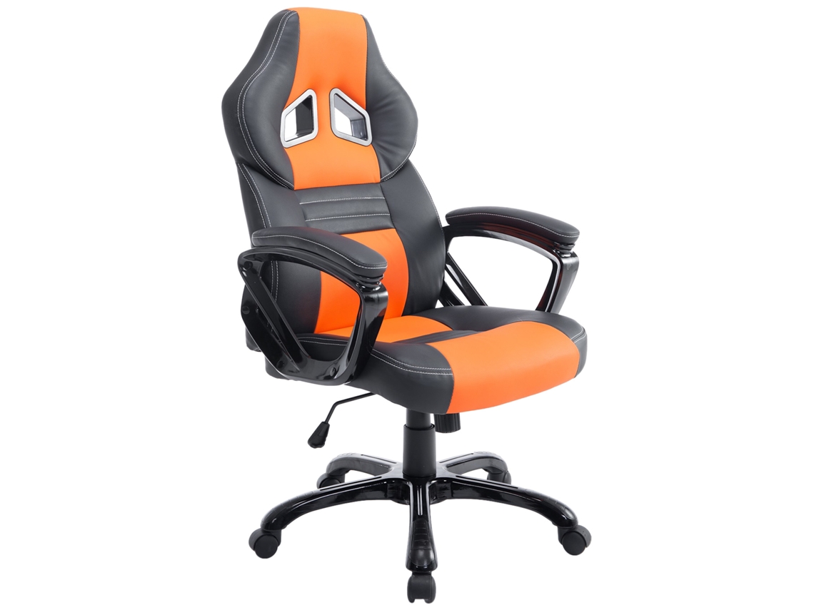 Cadeira de escritório para jogos XL Pedro preto/laranja CLP