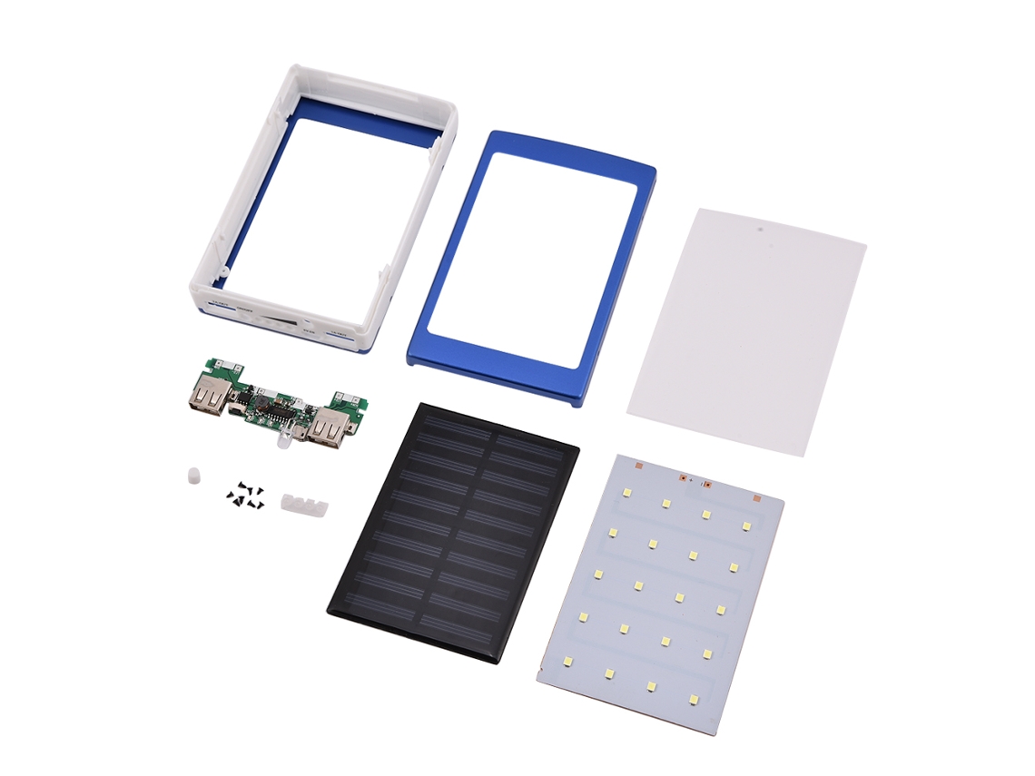 Kit de Power Bank Solar com Carregamento Solar e Saída Dual Usb EOOCOO