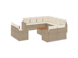 Garden Sofa Set, Garden Sofa Sets Vidaxl Bege Rattan / Vime (n/a)