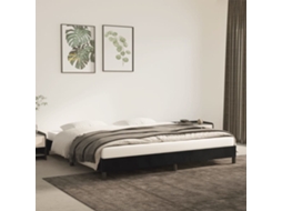 Estrutura De Cama Sem Colchão 200x200 Cm Veludo Preto