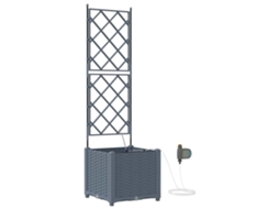 Vaso de Jardim 2 Pcs - Floreira Cinza Claro Aço HARLANV1