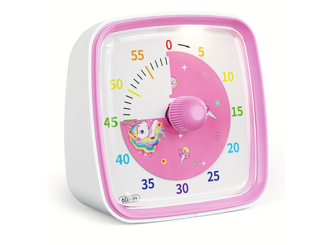 Temporizador Visual Com Contagem Regressiva, Intervalo 60 Minutos, Funcionamento Silencioso, Luz De Apoio Ou Brilho Ajustável