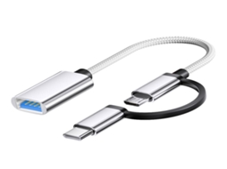 Lurelia Adaptador Otg 2 Em 1 Dourado Moderno