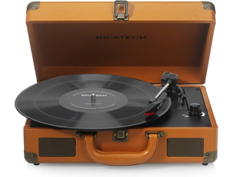 Gira-Discos RICATECH Melbourne RTT68 Tan — Semi-Automático | Velocidade: 33, 45, 78 rpm