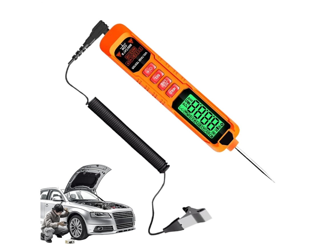 Testador De Fusíveis Automotivos | Detector Portátil - Tela Led Para Circuitos Automotivos
