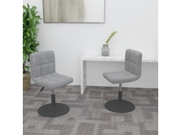 Vidaxl Cadeiras De Jantar Giratórias 2 Pcs Veludo Cinzento-claro