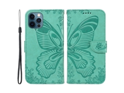 Capa Para Iphone 13 Pro Pele Sintética Verde