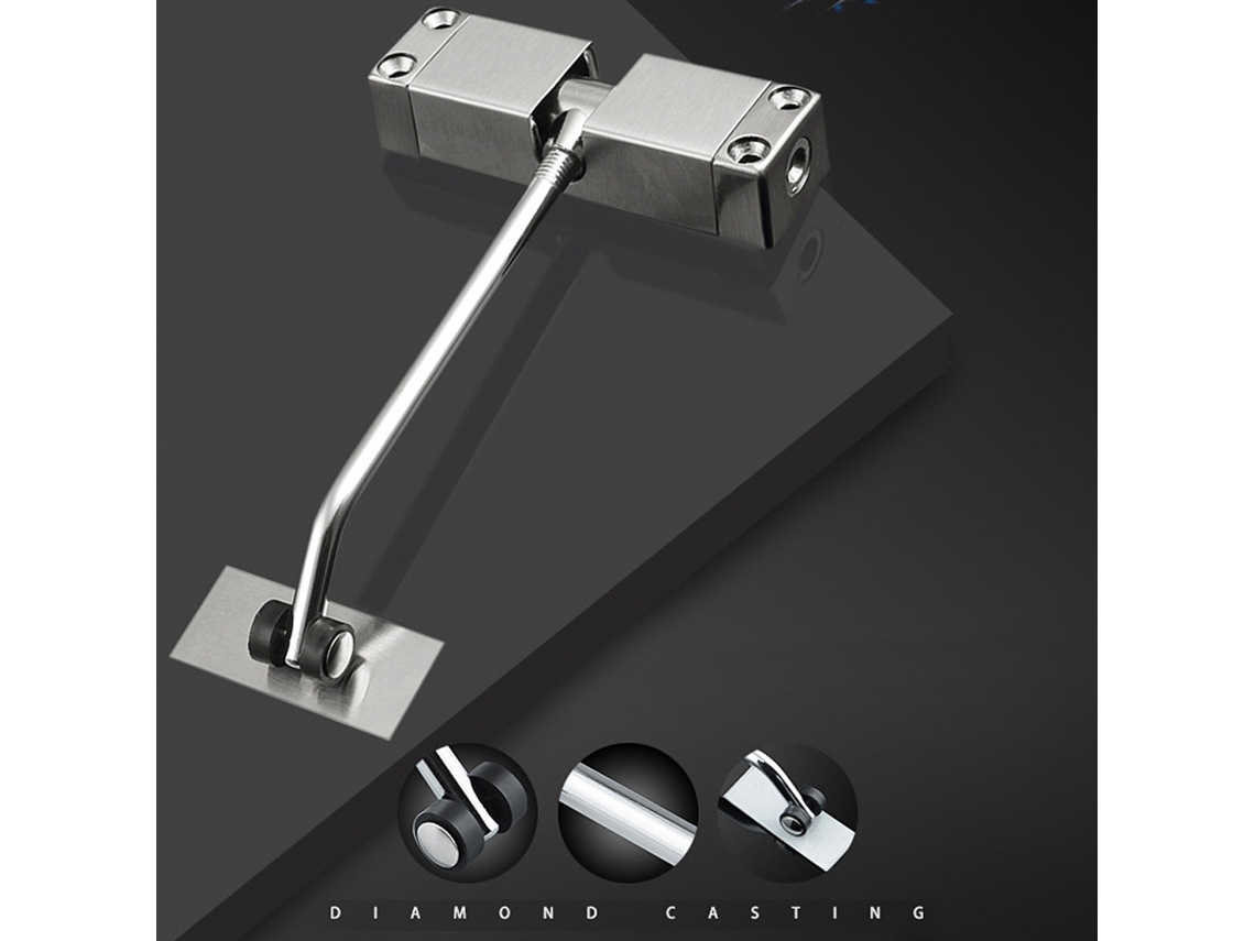 Fecho De Porta Simples Em Aço Inox Laxiscreed Com Mola Automática Fácil De Instalar