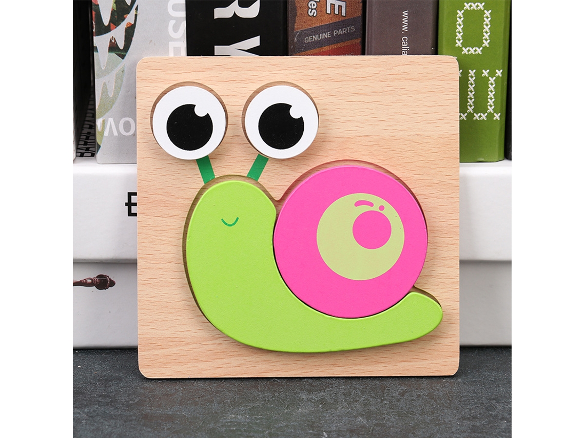 Puzzles De Madeira Para Bebés E Crianças De 1, 2 E 3 Anos, Brinquedos Montessori Educativos Para Bebés Caracol Hexinyigjly