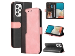 Capa De Couro Flip Com Suporte Para Samsung Galaxy A53 5g Com Costura Colorida