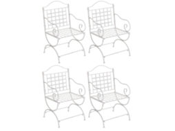 Conjunto De 4 Cadeiras Lotta Branco Antigo. Clp