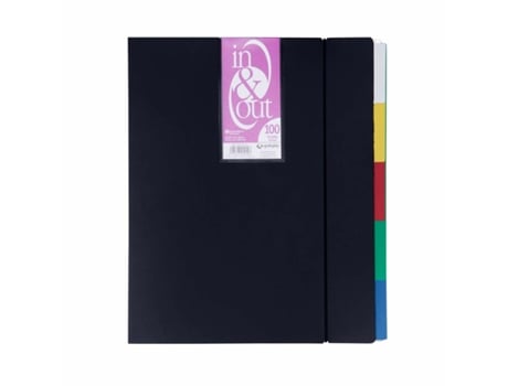 Pasta Classificadora GRAFOPLAS In&Out A4 100 Capas Preto Espiral