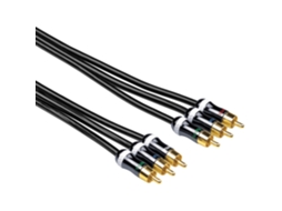 Cabo 3xrca, 3xrca Dourado Preto 1, 5m